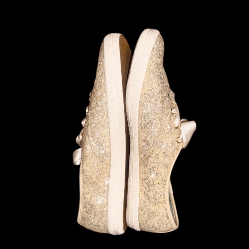 KATE SPADE gold glitter KEDS women’s sneakers TENNIS SHOES size 9.5 - Picture 10 of 17